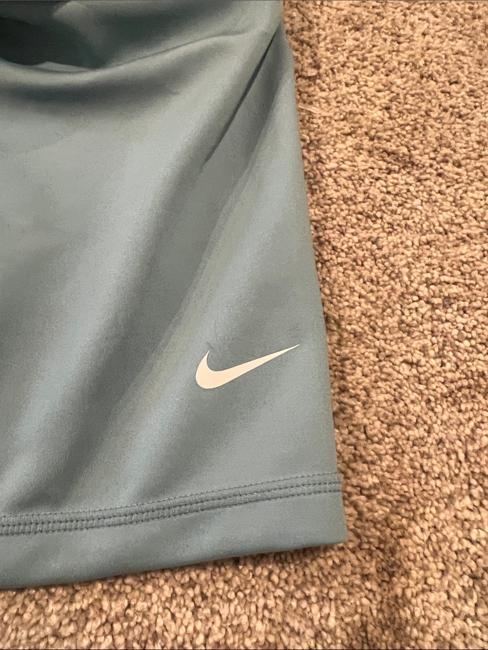 Nike Light Blue Compression Shorts with Black Waistband - Picture 4 of 4
